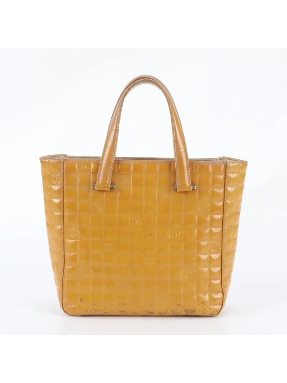 Chanel Choco Bar CC Logo Leather Handbag Shoulder